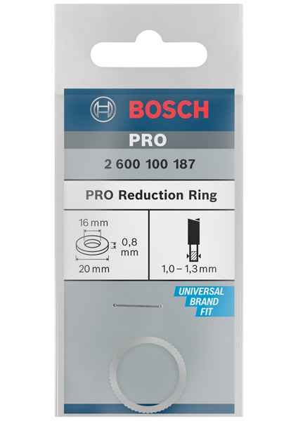 BOSCH Reduzierring für Kreissägeblätter, 20 x 16 x 0,8 mm