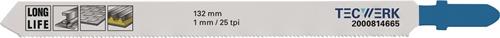 TECWERK Stichsägeblatt Gesamt-L.132mm Zahnt.1mm BIM 5 St./Karte TECWERK
