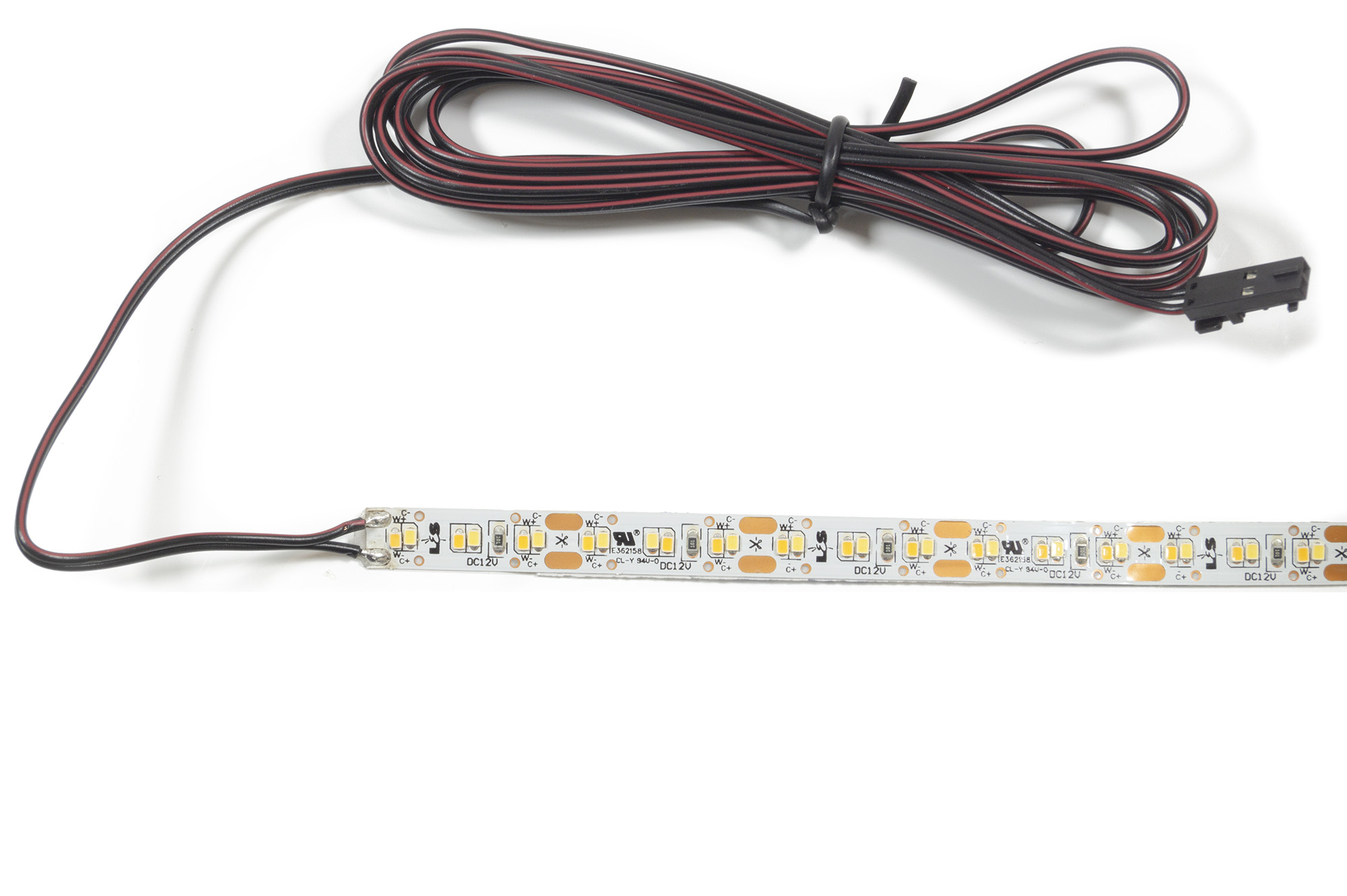 L&S LED-Band 120+120LEDs/m (2216), 2700-6500K, 3+3LEDs/25mm, 12VDC, 15,5W/m, 8mmx5m, IP20, Tudo 1,8m Zu