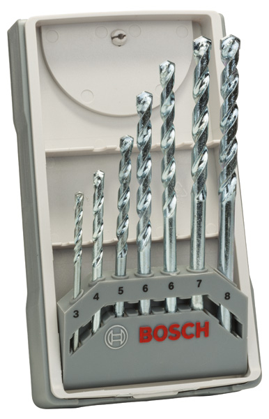 BOSCH Steinbohrer-Set CYL-1, 7-teilig, 3, 4, 5, 6, 6, 7, 8 mm