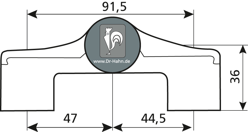 DR. HAHN Aufschraubband Türband 4 AT M955, 3-teilig