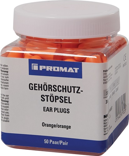 PROMAT Gehörschutzstöpsel EN 352-2 SNR 38 dB 50 PA/Kunststoffdose PROMAT