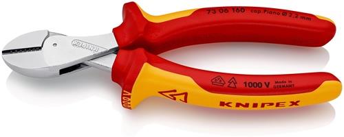 KNIPEX Kompaktseitenschneider X-Cut® L.160mm VDE Mehrkomp.-Hüllen VDE KNIPEX