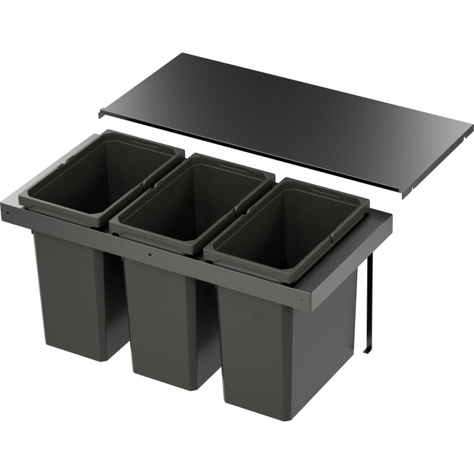 Abfalltrennsystem, ENVI-FLEX PRO, 900er/H426, 3x28 l, lavagrau Vauth Sagel