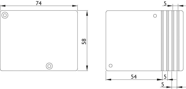 HERMAT Endkappe 9170, für Laufschiene mit Abstandsprofil, Aluminium