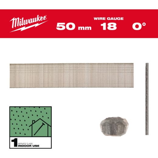 1,05 x 1,25 x 50 mm verzinkt, 0° Stauchkopf-Nägel 18 Gauge für M18FN18GS & M18CN18GS
