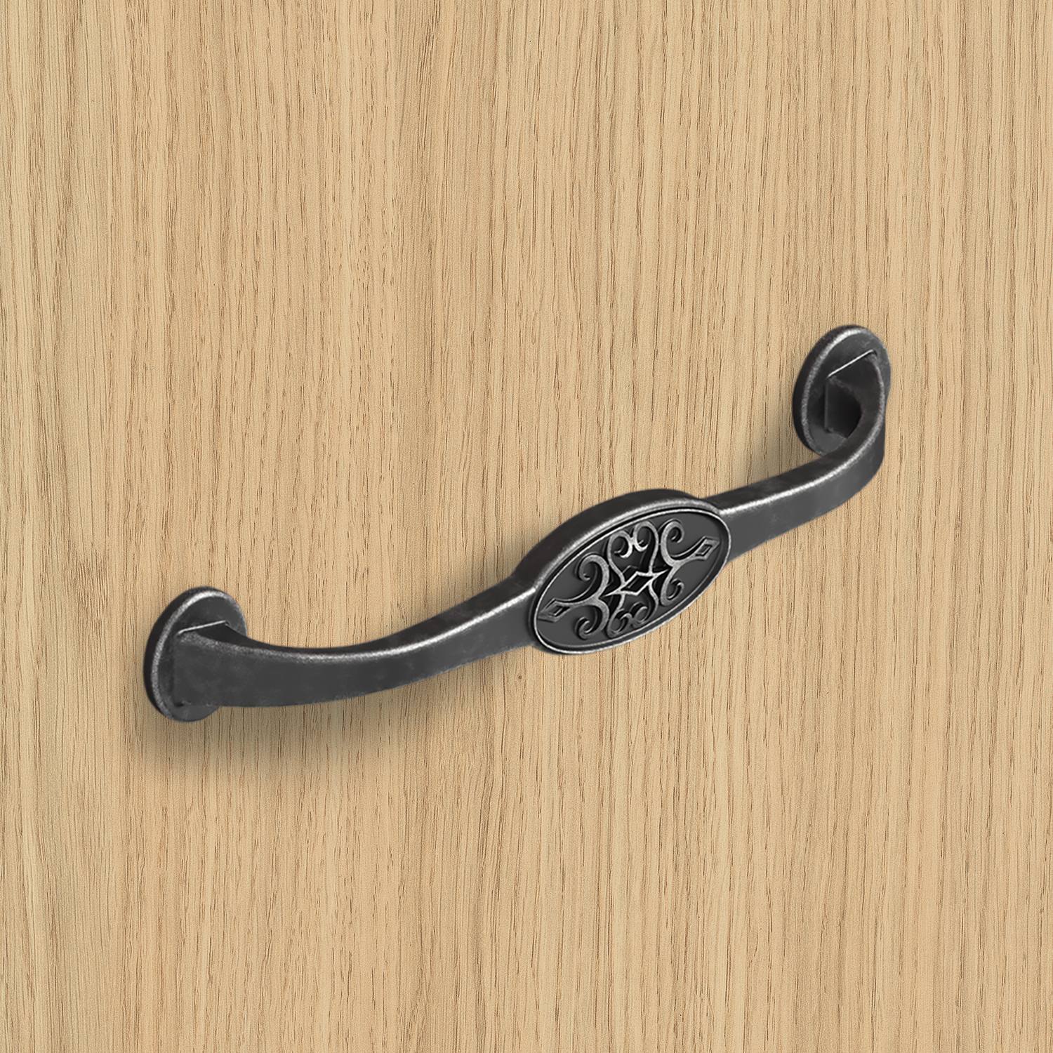 HETTICH Griff Siradia, •–• 128, L 149 mm, B 23 mm, H 29 mm, Zinn Optik antik, 9208026 HETTICH Griff Siradia, •–• 128, L 149 mm, B 23 mm, H 29 mm, Zinn Optik antik, 9208026