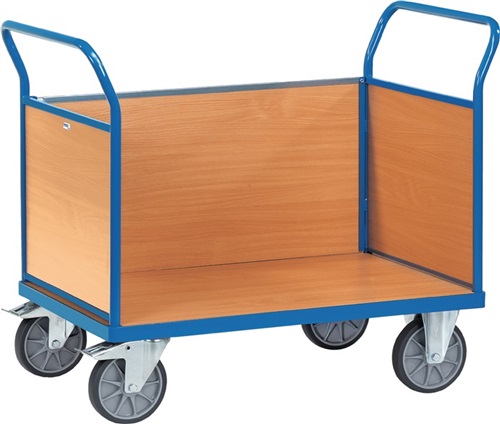 FETRA Dreiwandwagen L1380xB809xH990mm STA m.Holzwänden Gesamt-Trgf.600kg