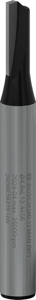 BOSCH Nutfräser Standard for Wood, 6 mm, D1 4,8 mm, L 12,4 mm, G 51 mm