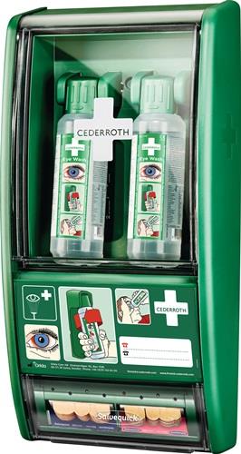 CEDERROTH Augenspülstation H560xB290xT120ca.mm 2x0,5 l,1xPflasterspender CEDERROTH