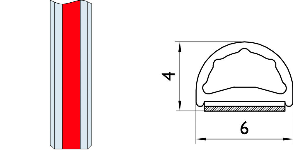HERMAT Glastürdichtung 6501.G/GLAS.BUM/P
