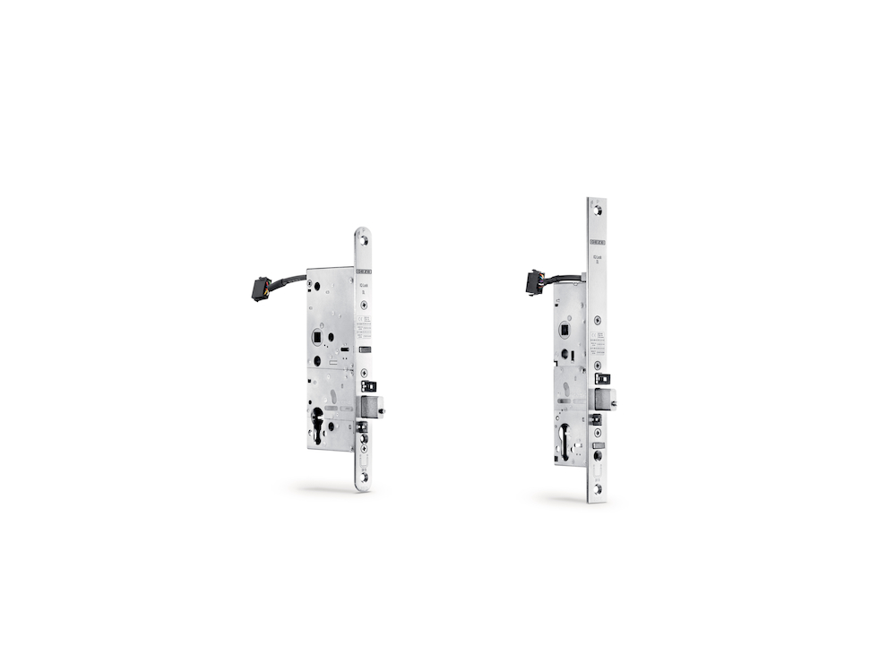 GEZE Elektrisch kuppelbares Panik-Einsteckschloss IQ Lock EM DL, E92, kantig GEZE Elektrisch kuppelbares Panik-Einsteckschloss IQ Lock EM DL, E92, kantig