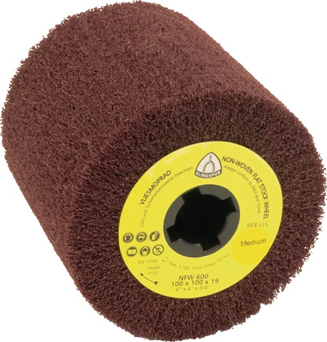 KLINGSPOR Satinierwalze NFW 600 S coarse Ø100xB100mm 19mm KLINGSPOR