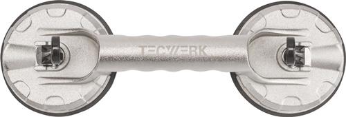 TECWERK Saugheber Trgf.80kg Kopf-D.118mm 2 Köpfe Alu TECWERK