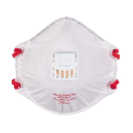 MILWAUKEE 10er Pack FFP3 Einweg-Atemschutzmaske mit Ventil MILWAUKEE 10er Pack FFP3 Einweg-Atemschutzmaske mit Ventil