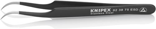 KNIPEX Präzisionspinzette L.120mm 45Grad gew.sichelform rostfr.antimag.elektr.ableitend
