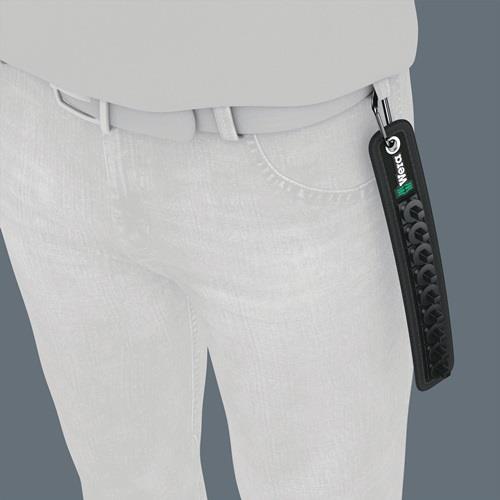 WERA Textilgurt Belt A 9teilig L238xB39mm m.Klettstreifen f.1/4Zoll Nüsse Wera