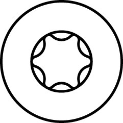 HECO UNIX-top, Senkkopf mit Frästaschen, T-Drive, Teilgewinde, verzinkt blau, A2K, gleitbeschichtet