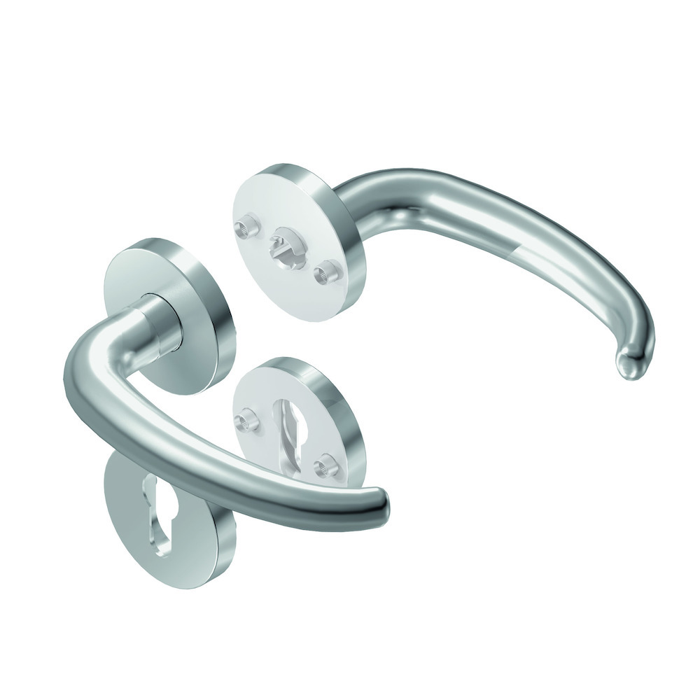 BKS Drückergarnitur TREMOLO H6.0 mit Rosetten B-70000, Edelstahl