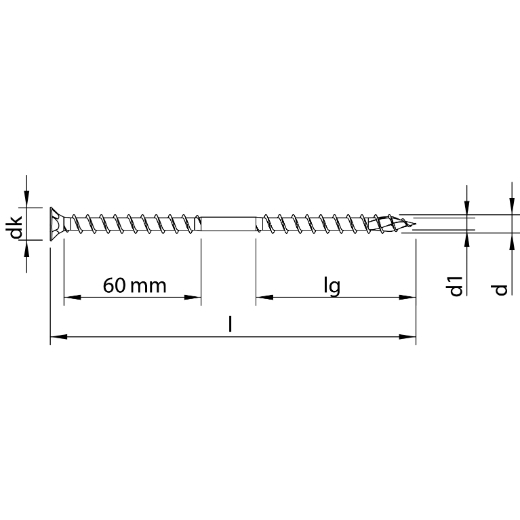 HECO TOPIX-plus Therm, Senkkopf mit Frästaschen, Drive, UK-Gewinde, verzinkt blau, A3K