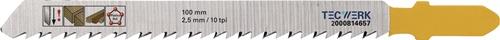 TECWERK Stichsägeblatt Gesamt-L.100mm Zahnt.2,5mm S.1,27mm HCS 5 St./Karte TECWERK