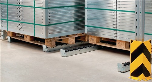 BITO Rollenleiste schwer L.2400mm Kunststoff-Zylinderrollen,D.46mm Rollenteilung 96mm