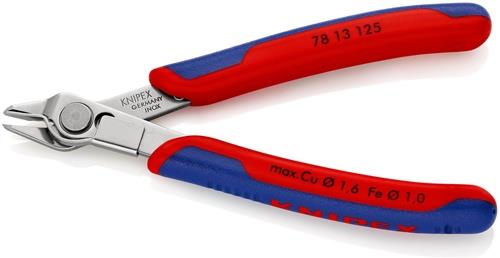 KNIPEX Elektronikseitenschneider Super-Knips® INOX L.125mm Form 1 Facette nein pol.