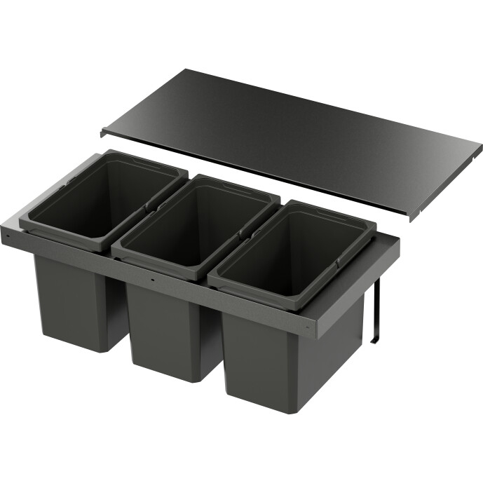 Abfalltrennsystem, ENVI-FLEX, 900er/H326, 3x22 l, lavagrau Vauth Sagel