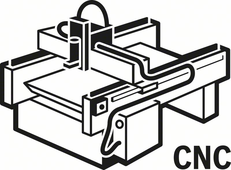 BOSCH Scharniernutfräser, 8 mm, D1 19 mm, L 12,5 mm, G 51 mm