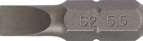 PROMAT Bit f.Schlitzschrauben 5,5mm L.25mm 1/4 Zoll C6,3 Schneidenstärke 1mm PROMAT