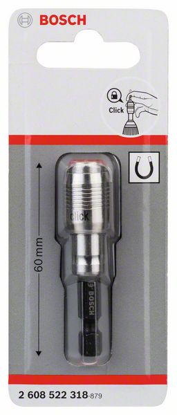 BOSCH Universalhalter One-Click Funktion, 1/4 Zoll, D 14 mm, L 60 mm, 1 Stück