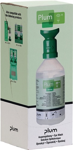 PLUM Augenspülflasche 0,5l 3 Jahre (ungeöffnete Flasche) DIN EN15154-4 Plum
