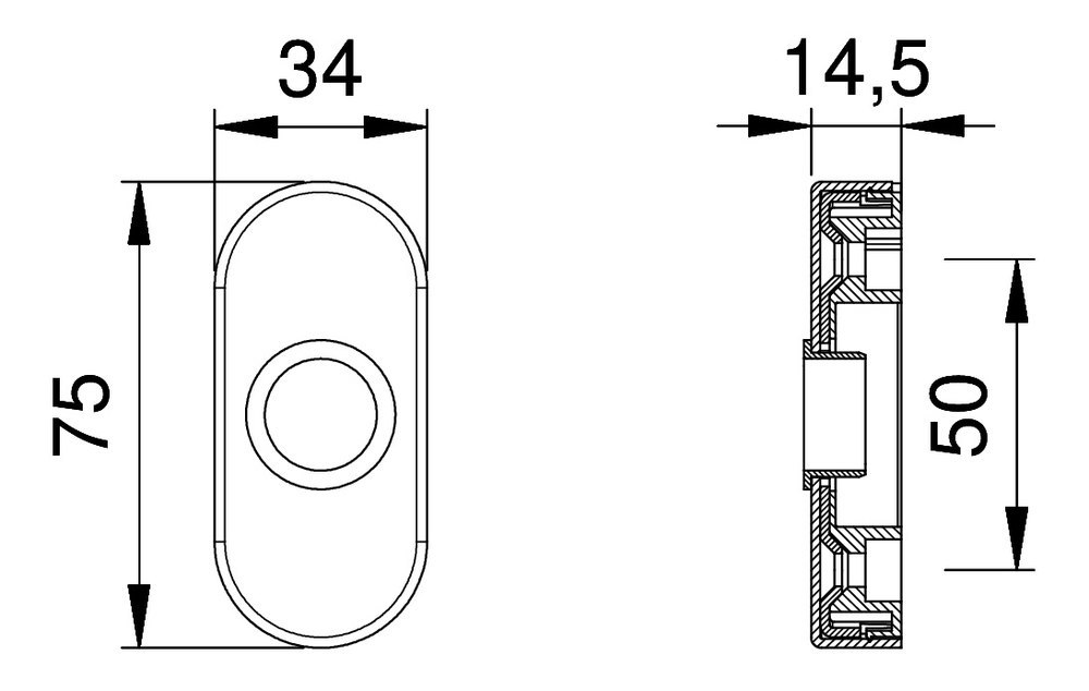 EDI Drückerrosette Ares 2033, Aluminium