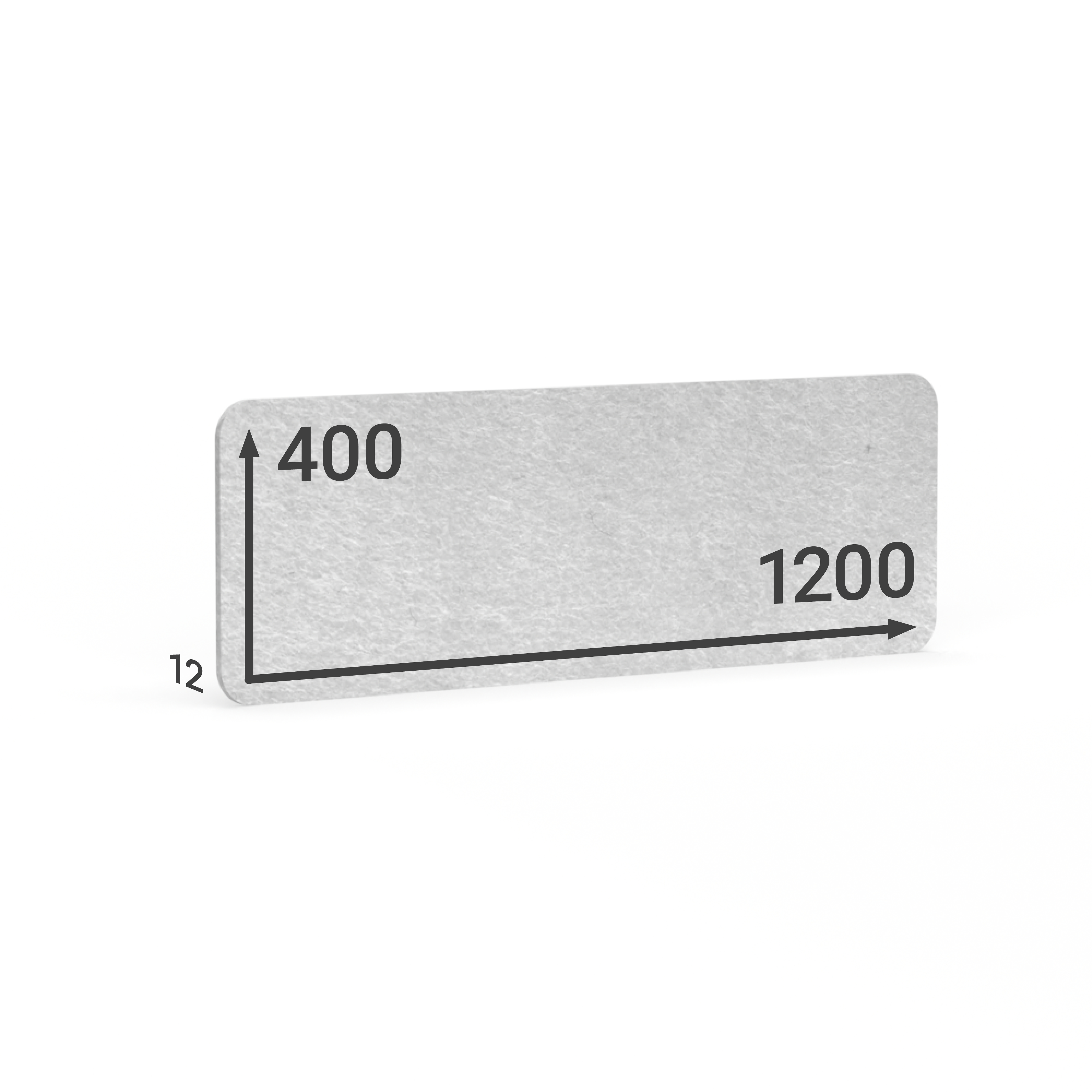 BMB AKUSTIX Vario eco, HxBxS: 400x1200x12 mm, Hellgrau, AV28