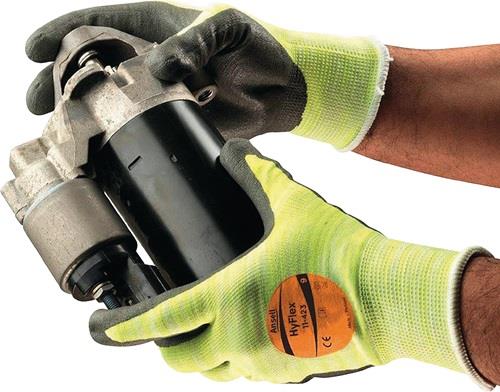 ANSELL Handschuhe HyFlex® 11-423 Gr.10 grau/hellgelb EN 388,EN 407 PSA III