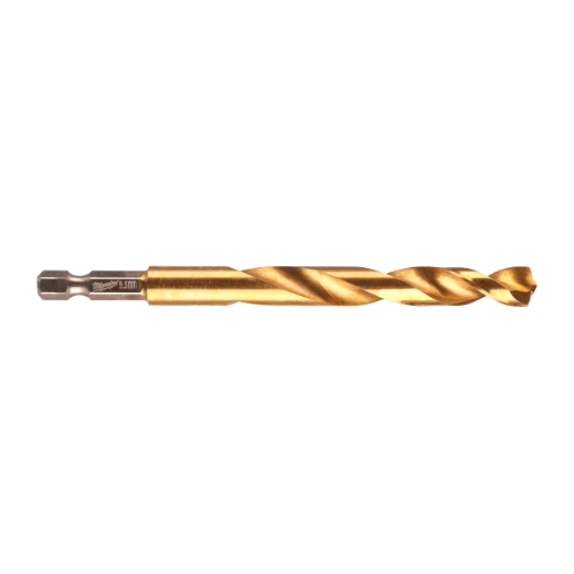 MILWAUKEE 9,5 x 118 mm SHOCKWAVE Metallbohrer HSS-G RED HEX Titan 1/4"