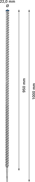 BOSCH EXPERT SDS plus-7X Hammerbohrer, 22 x 950 x 1000 mm. Für Bohrhämmer