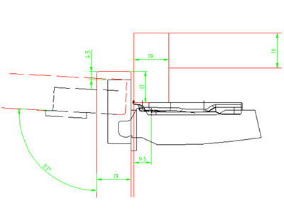 HETTICH Sensys Dicktürscharnier, Türdicke bis 32 mm, mit integrierter Dämpfung (Sensys 8631i), vernickelt, 9091402