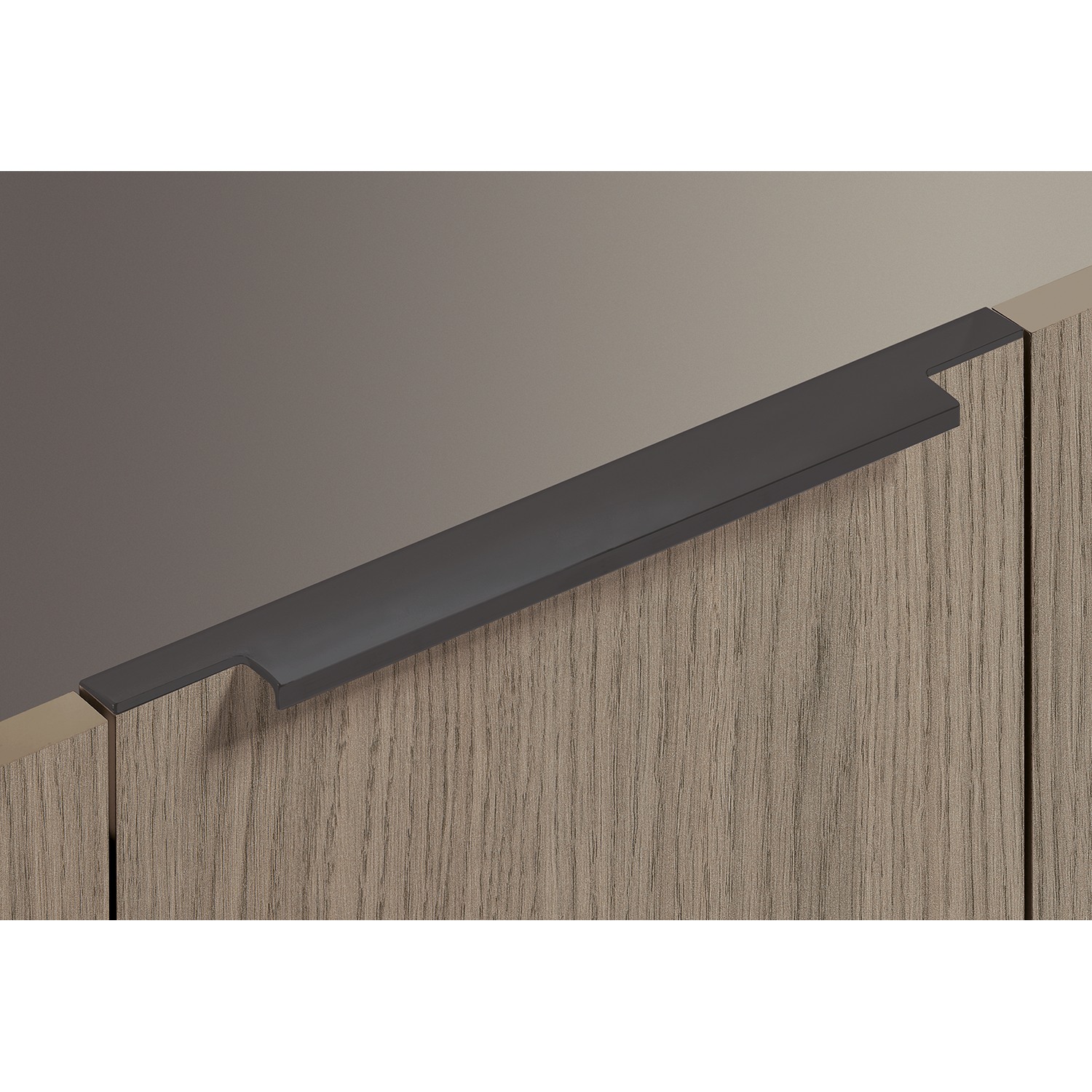 HETTICH Griffleiste Lamezia, L 495 mm, B 39 mm, Schwarz matt, 9265978