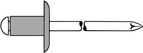 GESIPA Blindniet Nietschaft dxl 5,0x20,0mm K11 Alu/Stahl 250 St.GESIPA