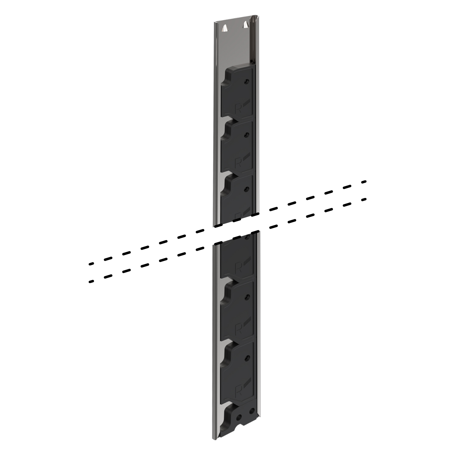 HETTICH Verriegelungsstange Stop Control Plus, Lochreihe 32 mm, Länge 649 mm, rechts, 1067388