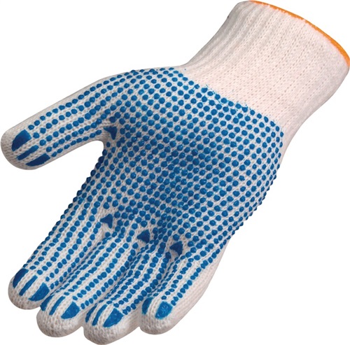 AT Handschuhe Gr.9/10 weiß/blau EN 388 PSA II Polyester/Baumwolle AT