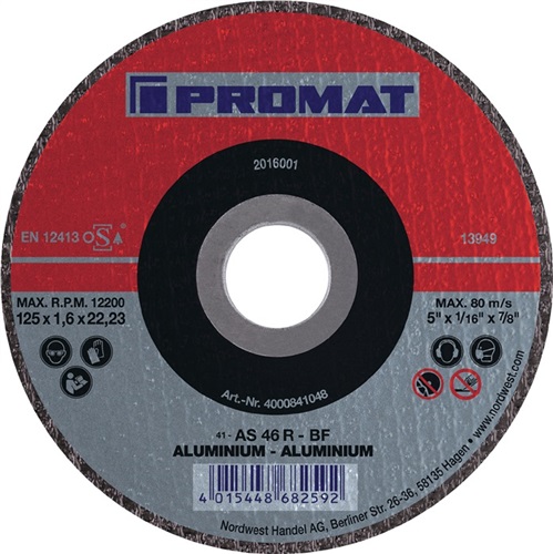 PROMAT Trennscheibe ALU D125x1,6mm ger.Alu.Bohr.22,23mm PROMAT