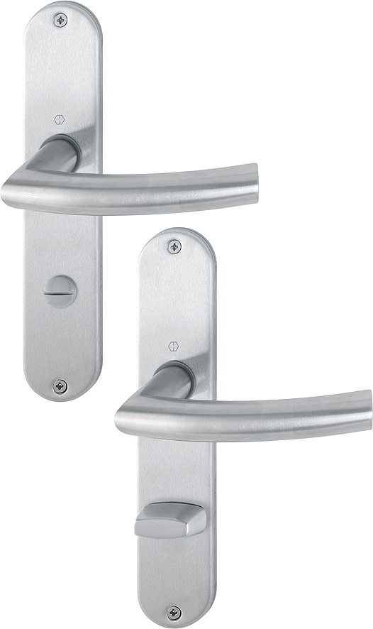 HOPPE® Drückergarnitur mit Langschild Narvik E1430ZP/302, Edelstahl