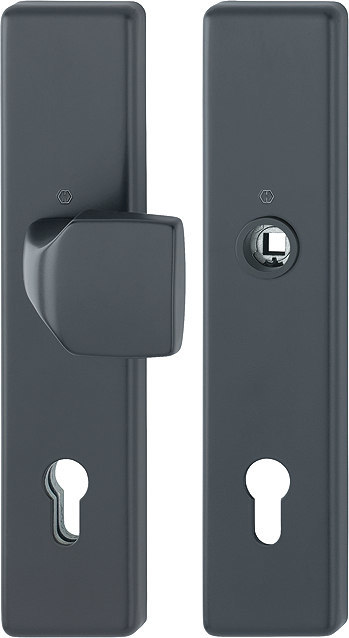 HOPPE® Schutz-Wechselgarnitur mit Langschild 61G/2221/2210, ohne Lochteil, 8/10/92 mm, Aluminium, 11982913