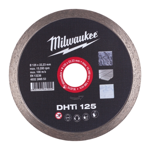 MILWAUKEE Keramik u. Naturstein, geschlossen Diamanttrennscheibe DHTi 125 mm
