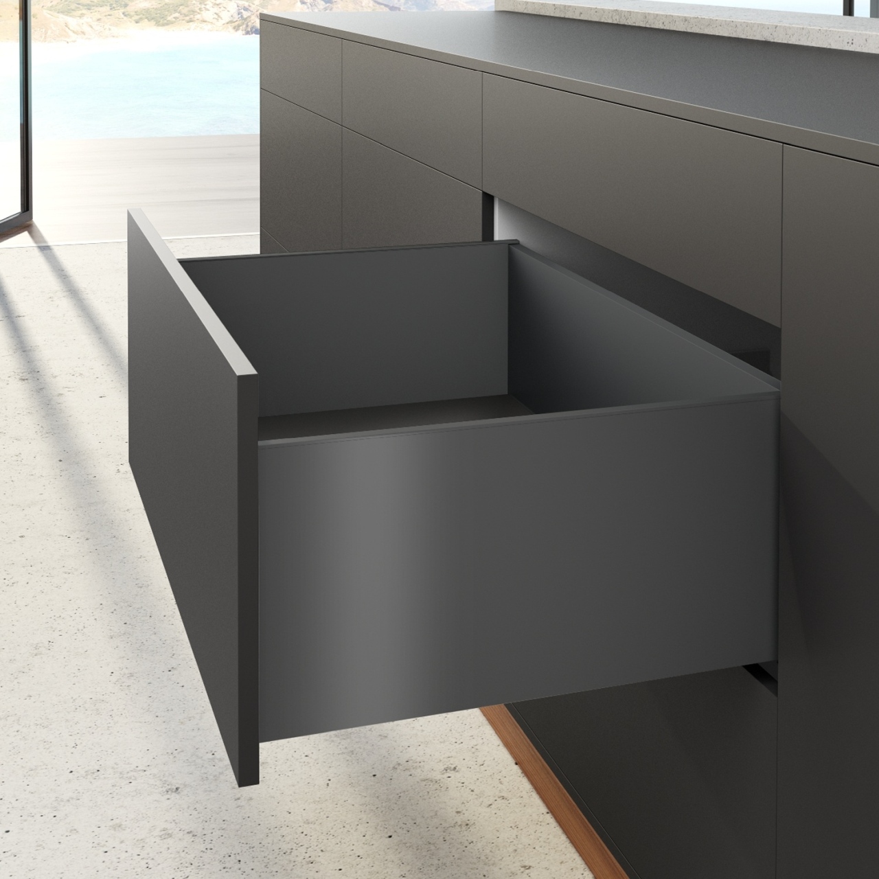HETTICH AvanTech YOU Set Zarge, Höhe 251 mm x NL 400 mm, anthrazit, links und rechts, 9353449 HETTICH AvanTech YOU Set Zarge, Höhe 251 mm x NL 400 mm, anthrazit, links und rechts, 9353449