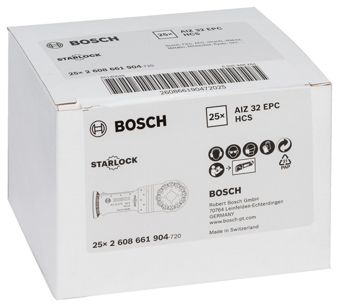 BOSCH HCS Tauchsägeblatt AIZ 32 EPC Wood, 50 x 32 mm