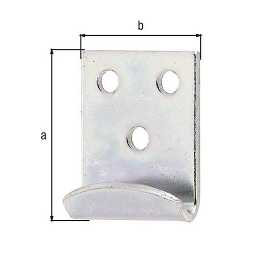 GAH Schließhaken f.Kistenverschlüsse L.34 B.25 S.2mm STA galv.verz.d.pass.ger.GAH