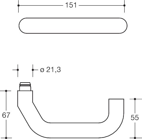 HEWI Wechselgarnitur mit Rosetten 111XAH03.348, VK 8 mm, Edelstahl, 111XAH03.348